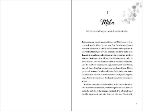 Buchcover und Innenansicht für das Buch: Nur ein Wort mit sieben Buchstaben