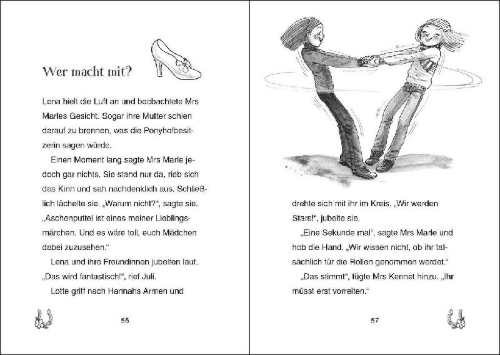 Buchcover und Innenansicht für das Buch: Ponyhof Apfelblüte - Weihnachten auf dem Reiterhof
