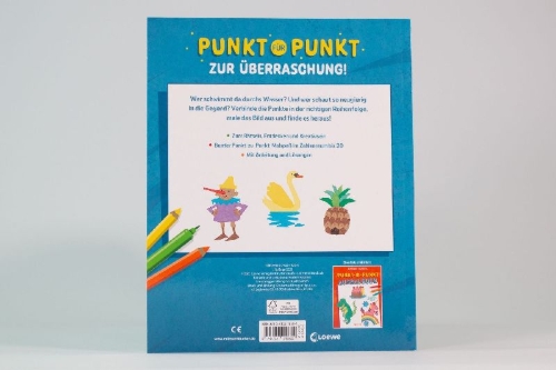 Buchcover und Innenansicht für das Buch: Punkt-zu-Punkt-Ausmalbuch (blau)