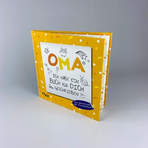 Buchcover und Innenansicht für das Buch: Oma, ich habe ein Buch für dich geschrieben - Version für Kinder