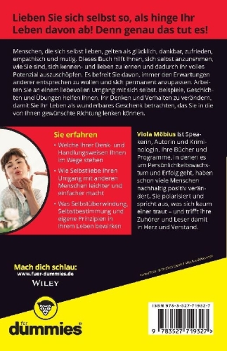Buchcover und Innenansicht für das Buch: Selbstliebe für Dummies
