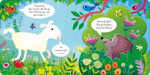 Buchcover und Innenansicht für das Buch: Verstecken spielen mit dem Osterhasen
