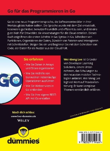 Buchcover und Innenansicht für das Buch: Go programmieren für Dummies