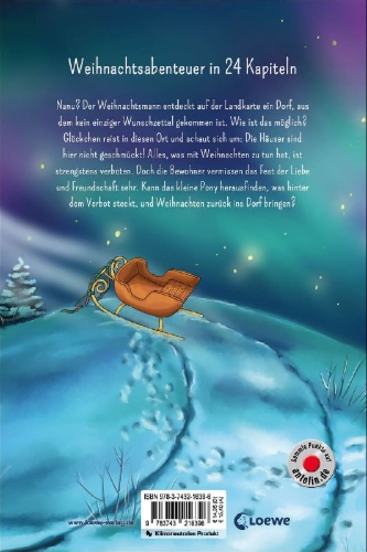 Buchcover und Innenansicht für das Buch: Glöckchen, das Weihnachtspony Mein Adventskalenderbuch - Ein zauberhafter Wunsch