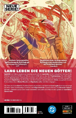 Buchcover und Innenansicht für das Buch: The New Gods #1-#6