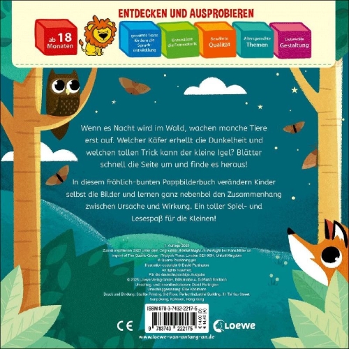 Buchcover und Innenansicht für das Buch: Animal Magic: In the Night