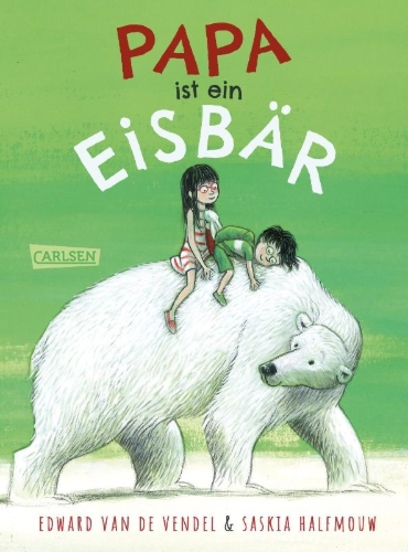 Buchcover und Innenansicht für das Buch: Papa is een ijsbeer