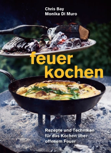 Buchcover und Innenansicht für das Buch: Feuerkochen