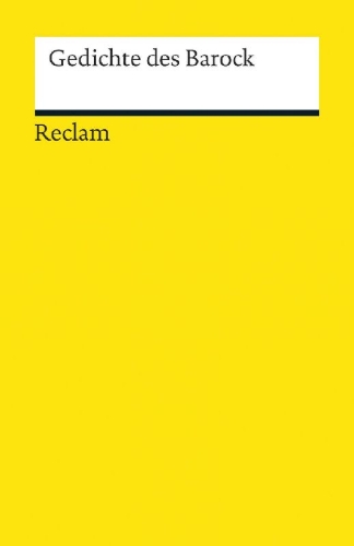 Buchcover und Innenansicht für das Buch: Gedichte des Barock