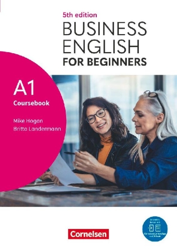 Buchcover und Innenansicht für das Buch: Business English for Beginners A1 - Fifth Edition - Kursbuch mit Audios und Videos
