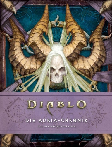Buchcover und Innenansicht für das Buch: Book of Adria: A Diablo Bestiary