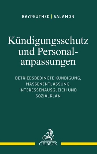 Buchcover und Innenansicht für das Buch: Kündigungsschutz und Personalanpassungen