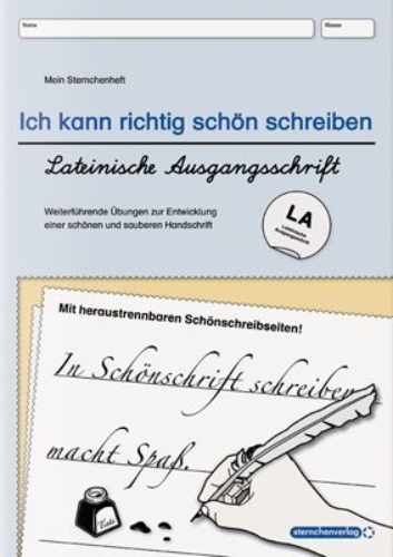 Buchcover und Innenansicht für das Buch: Ich kann richtig schön schreiben - Lateinische Ausgangsschrift LA