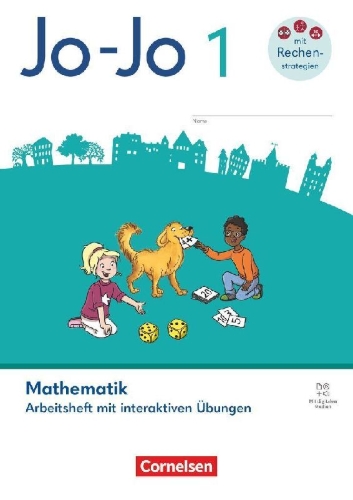 Buchcover und Innenansicht für das Buch: Jo-Jo Mathematik 1. Schuljahr - Allgemeine Ausgabe 2026 - Arbeitsheft mit interaktiven Übungen