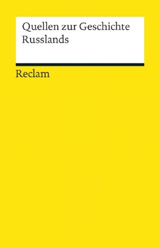 Buchcover und Innenansicht für das Buch: Quellen zur Geschichte Russlands