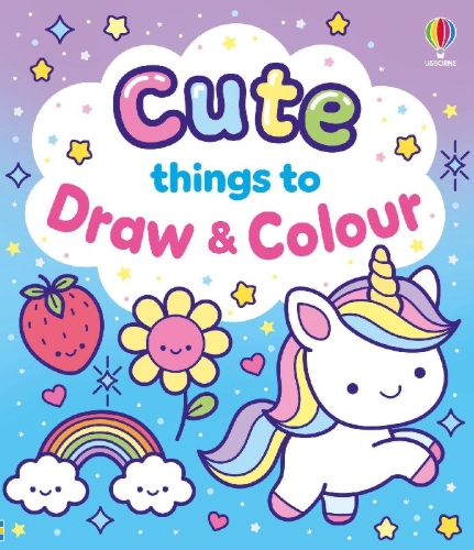 Buchcover und Innenansicht für das Buch: Cute Things to Draw and Colour