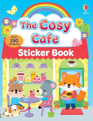 Buchcover und Innenansicht für das Buch: The Cosy Cafe Sticker Book