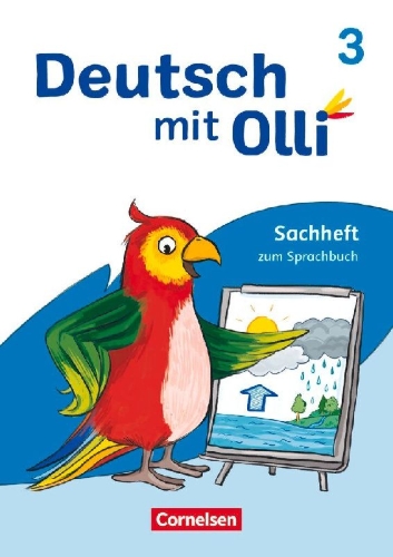Buchcover und Innenansicht für das Buch: Deutsch mit Olli 3. Schuljahr. Sachhefte 1-4 - Sachheft zum Sprachbuch