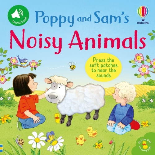 Buchcover und Innenansicht für das Buch: Poppy and Sam's Noisy Animals