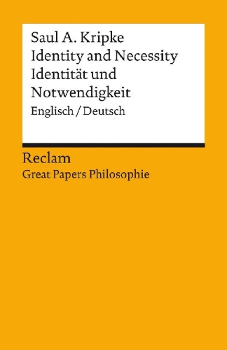 Buchcover und Innenansicht für das Buch: Identity and Necessity / Identität und Notwendigkeit
