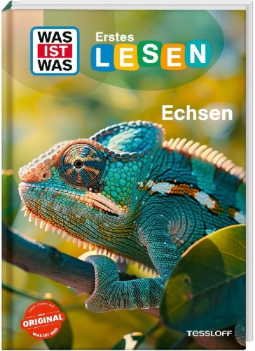 Buchcover und Innenansicht für das Buch: WAS IST WAS Erstes Lesen. Echsen