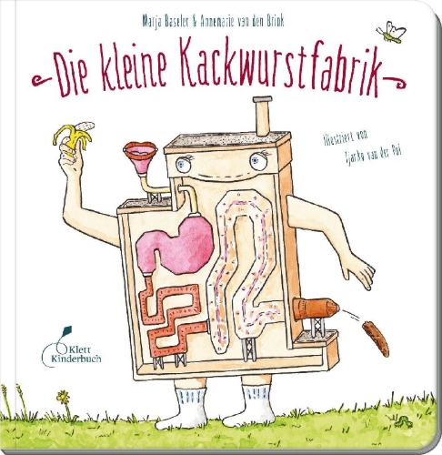 Buchcover und Innenansicht für das Buch: Die kleine Kackwurstfabrik