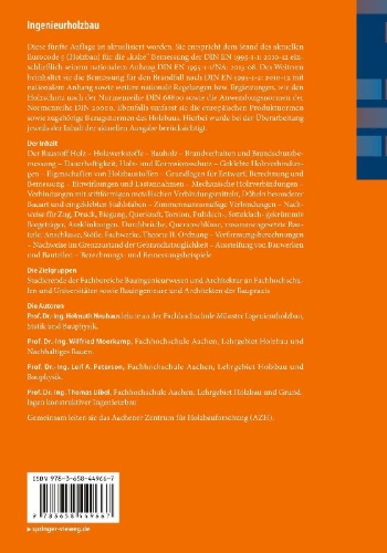 Buchcover und Innenansicht für das Buch: Ingenieurholzbau