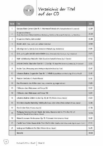 Buchcover und Innenansicht für das Buch: 20 x Musik für 45 Minuten - Klasse 1/2 - Band 2