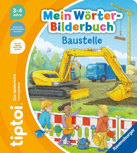 Buchcover und Innenansicht für das Buch: tiptoi® Mein Wörter-Bilderbuch - Baustelle