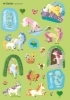 Buchcover und Innenansicht für das Buch: Mein magischer Stickertraum: Meerjungfrauen - Feen - Einhörner