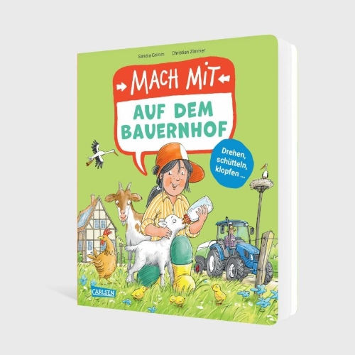 Buchcover und Innenansicht für das Buch: Mach mit auf dem Bauernhof