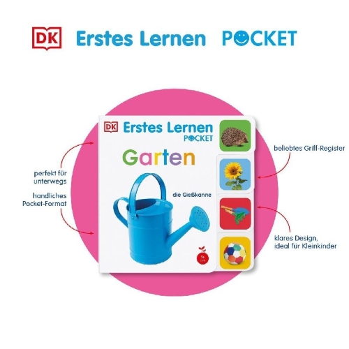 Buchcover und Innenansicht für das Buch: Erstes Lernen Pocket. Garten