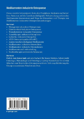 Buchcover und Innenansicht für das Buch: Medikamenten-induzierte Osteoporose
