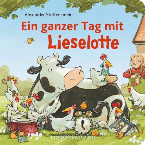 Buchcover und Innenansicht für das Buch: Ein ganzer Tag mit Lieselotte