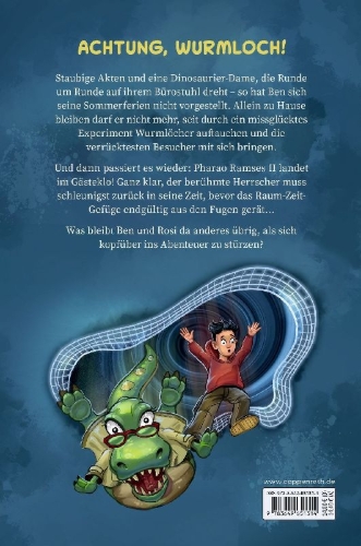 Buchcover und Innenansicht für das Buch: Die Zeitreise-Chaoten (Bd. 1)