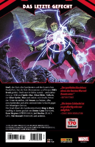 Buchcover und Innenansicht für das Buch: KiB: Spider-Man (2021) 1, KiB: Wiccan And Hulkling (2021) 1, KiB: Return Of The Valkyries (2021) 4, KiB: Planet Of The Symbiotes (2021) 3 (Ii), KiB: Ghost Rider (2021) 1; King in Black (2021) 5