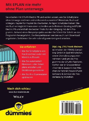 Buchcover und Innenansicht für das Buch: EPLAN Electric P8 für Dummies