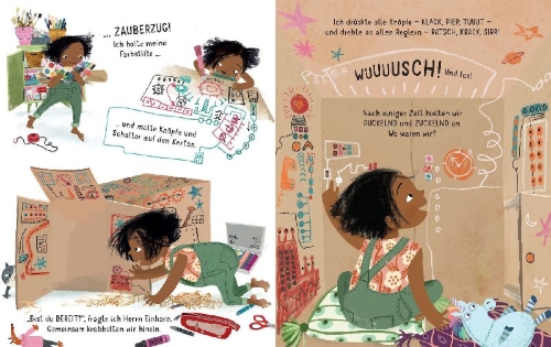 Buchcover und Innenansicht für das Buch: Mir ist (fast) nie langweilig!