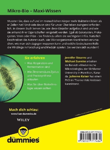 Buchcover und Innenansicht für das Buch: Mikrobiologie für Dummies