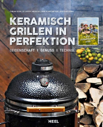 Buchcover und Innenansicht für das Buch: Keramisch Grillen in Perfektion