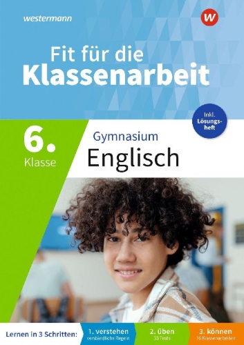 Buchcover und Innenansicht für das Buch: Fit für die Klassenarbeit - Gymnasium. Englisch 6