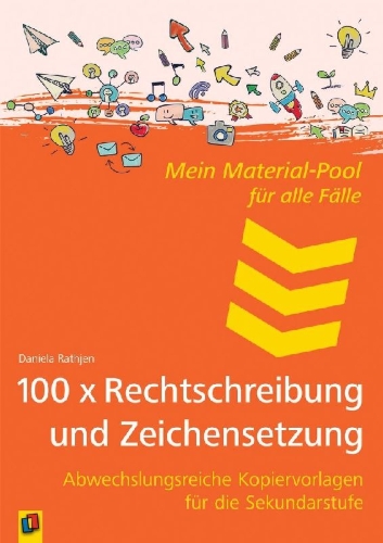 Buchcover und Innenansicht für das Buch: 100 x Rechtschreibung und Zeichensetzung