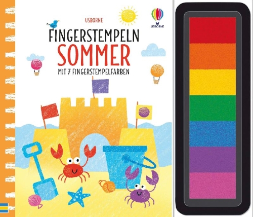 Buchcover und Innenansicht für das Buch: Fingerstempeln: Sommer