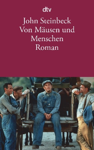 Buchcover und Innenansicht für das Buch:  >Of Mice and Men<  