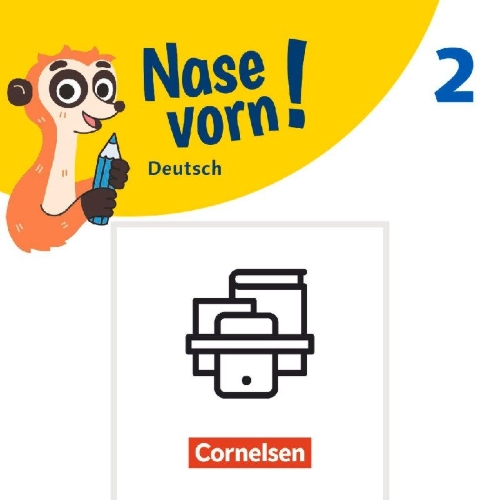 Buchcover und Innenansicht für das Buch: Nase vorn! 2. Schuljahr - Basiskompetenzen Deutsch - Die Kompetenz Richtig schreiben trainieren Klasse 2 - 5 Übungshefte im Paket mit Lösungen