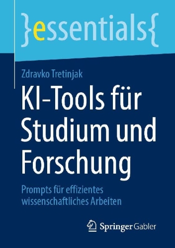 Buchcover und Innenansicht für das Buch: KI¿Tools für Studium und Forschung