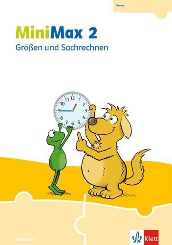 Buchcover und Innenansicht für das Buch: MiniMax 2. Themenheft Größen und Sachrechnen - Verbrauchsmaterial Klasse 2