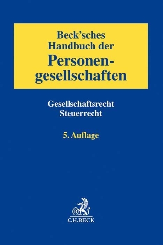 Buchcover und Innenansicht für das Buch: Beck'sches Handbuch der Personengesellschaften