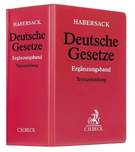 Buchcover und Innenansicht für das Buch: Deutsche Gesetze Ergänzungsband (mit Fortsetzungsnotierung). Inkl. 85. Ergänzungslieferung
