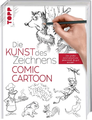 Buchcover und Innenansicht für das Buch: Die Kunst des Zeichnens Comic Cartoon
